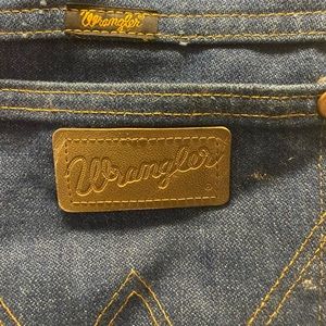 Wrangler Cowboy Cut Slim Fit 35x32 Blue Jeans